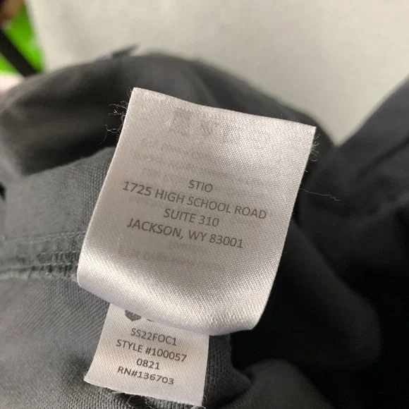 STIO Rivet Utility Pants Women's 4 Basalt Grey Canvas Straight Organic Cotton - Picture 10 of 14